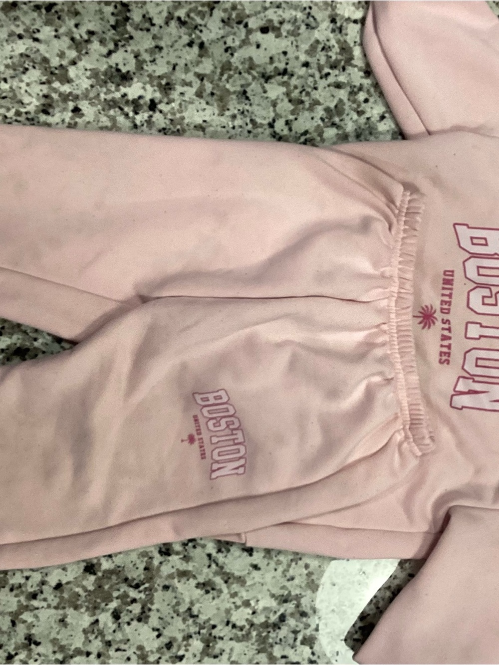 SHEIN Pink 'Boston' Elastic Waist Kids Joggers Size 2-3Y